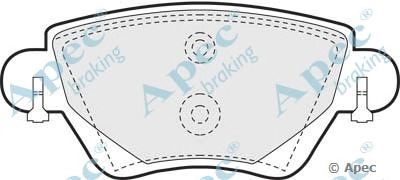 APEC BRAKING pad1175 -  Комплект тормозных колодок, дисковый тормоз